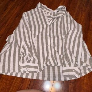 Striped Button-Up Shirt